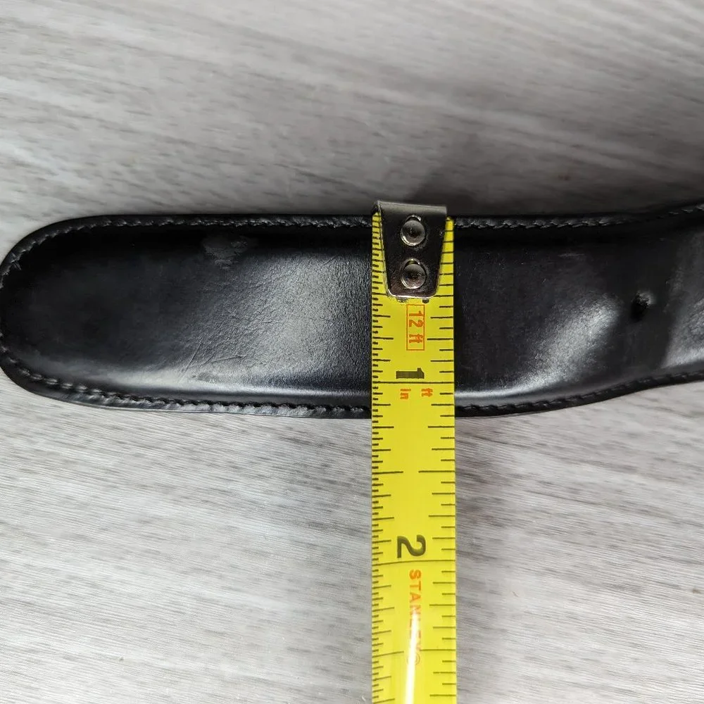 Johnston & Murphy Black Leather Belt Size 42